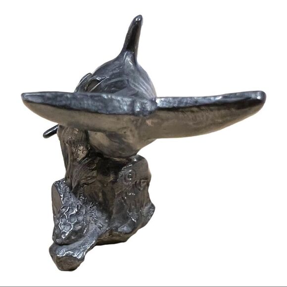 MICHAEL A. RICKER Swimming Dolphins #3 Signed Pewter Figure Ocean | Certified - Picture 5 of 8